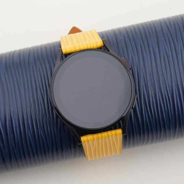 Yellow Calfskin Leather Samsung Watch Band