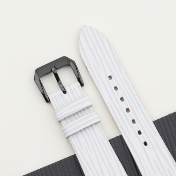 White Calfskin Leather Samsung Watch Band