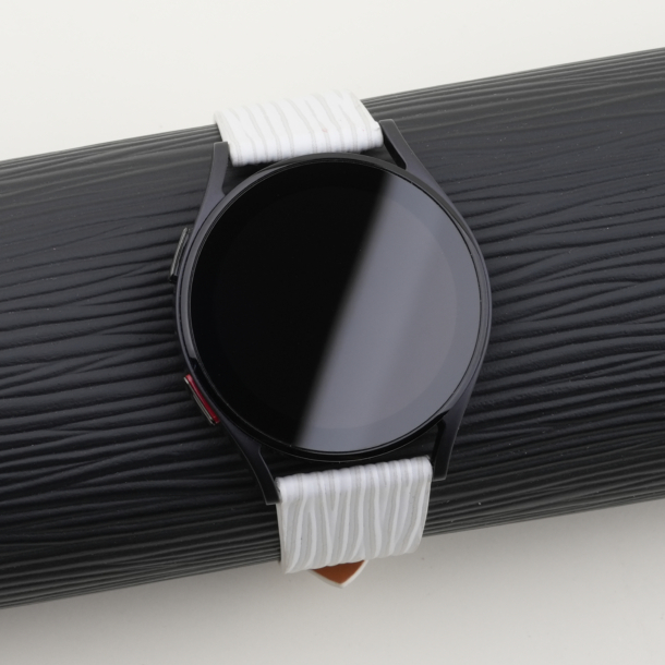 White Calfskin Leather Samsung Watch Band