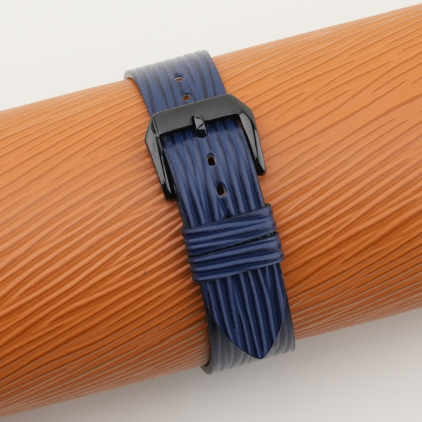Navy Calfskin Leather Samsung Watch Band