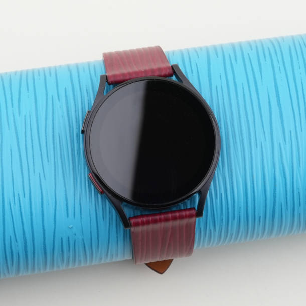 Red Calfskin Leather Samsung Watch Band