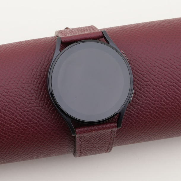 Burgundy Epsom Leather Samsung Watch Band
