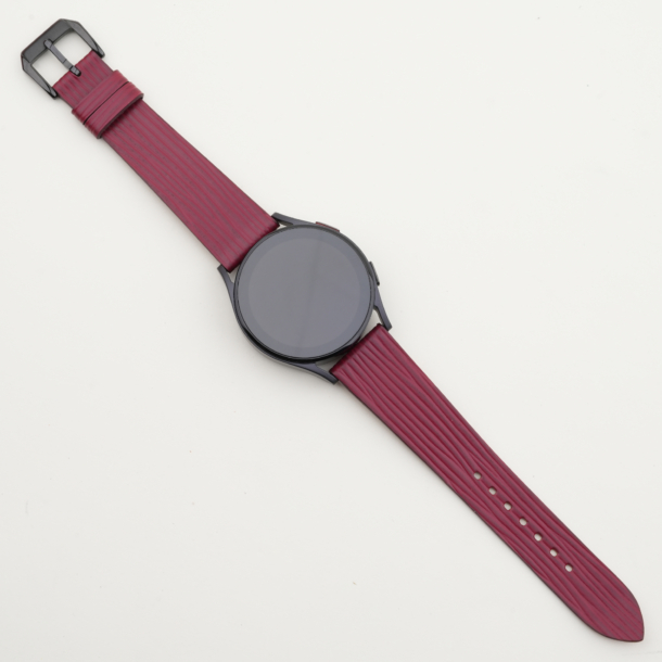Red Calfskin Leather Samsung Watch Band