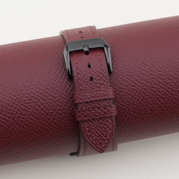 Burgundy Epsom Leather Samsung Watch Band