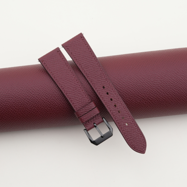 Burgundy Epsom Leather Samsung Watch Band