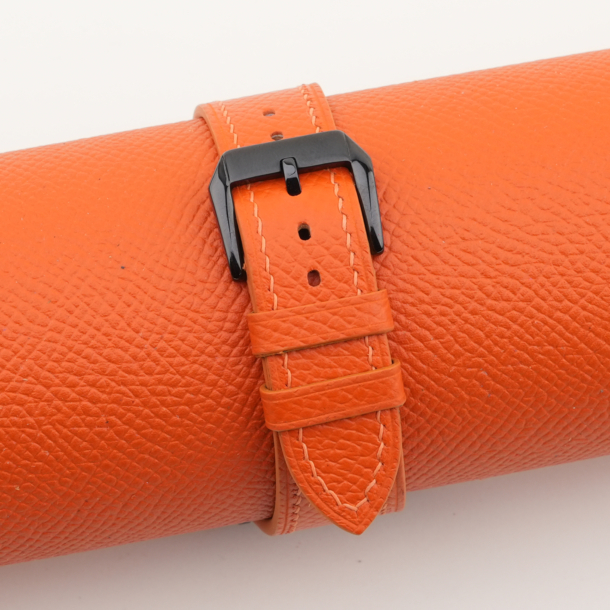 Orange Epsom Leather Samsung watch band