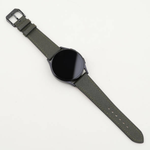 Olive Epsom Leather Samsung Watch Band