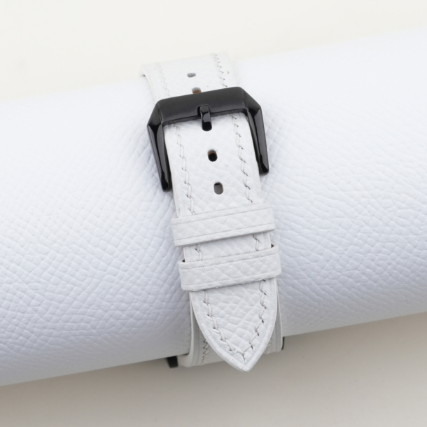 White Epsom Leather Samsung Watch Band