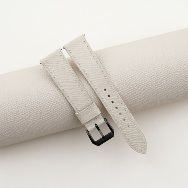 Pearl White Epsom Leather Samsung Watch Band