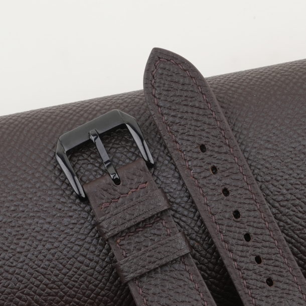 Dark Brown Epsom Leather Samsung Watch Band