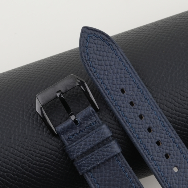 Navy Epsom Leather Samsung Watch Band
