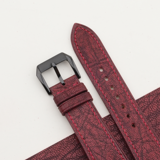 Alran Fat Nat Chevre Goat Burgundy Leather Samsung Watch Band