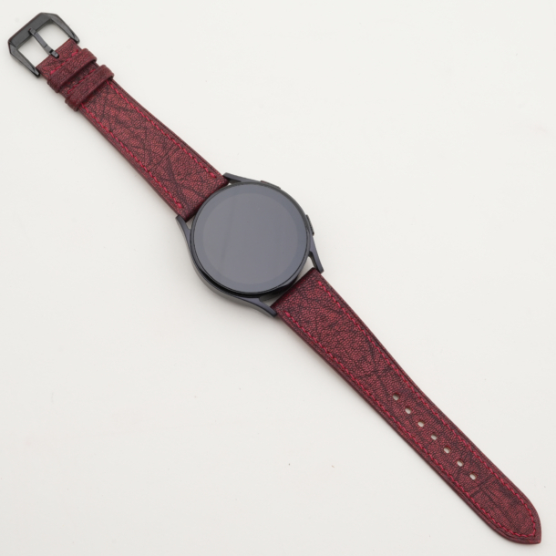 Alran Fat Nat Chevre Goat Burgundy Leather Samsung Watch Band