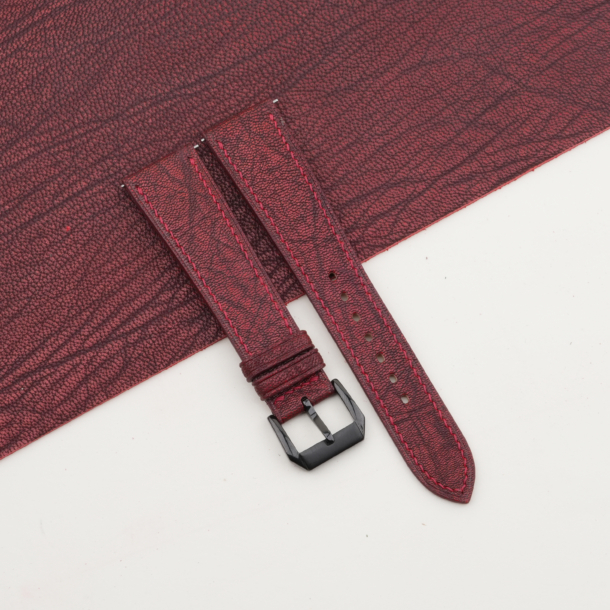 Alran Fat Nat Chevre Goat Burgundy Leather Samsung Watch Band