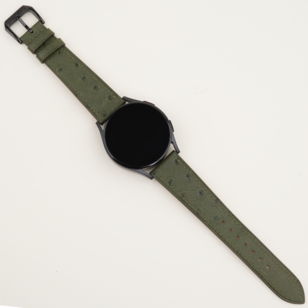 Green Ostrich Leather Samsung Watch Band