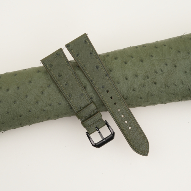 Green Ostrich Leather Samsung Watch Band