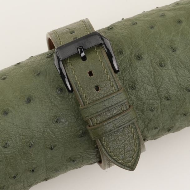 Green Ostrich Leather Samsung Watch Band