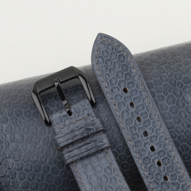 Grey Snake Sea Leather Samsung Watch Band