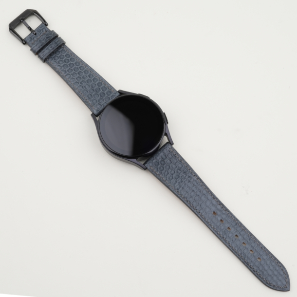 Grey Snake Sea Leather Samsung Watch Band