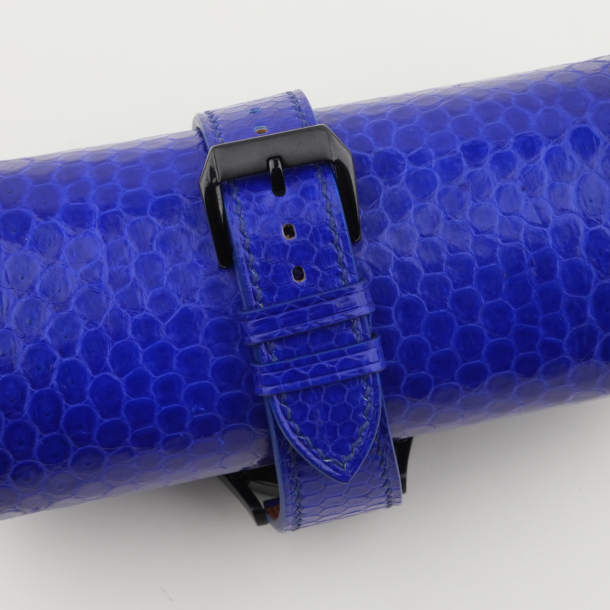 Electric Blue Snake Sea Leather Samsung Watch Band