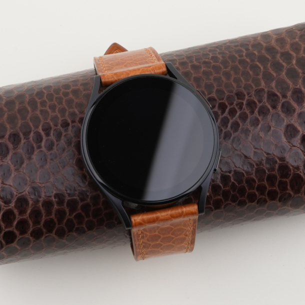 Cognac Snake Sea Leather Samsung Watch Band