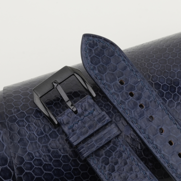 Navy Snake Sea Leather Samsung Watch Band