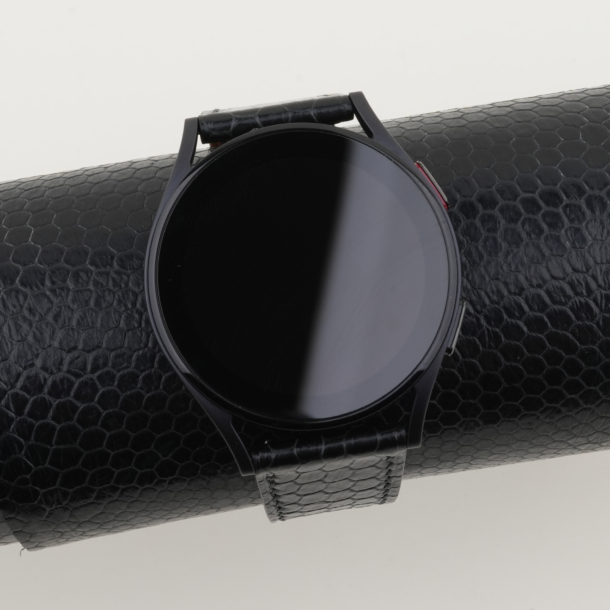 Black Snake Sea Leather Samsung Watch Band