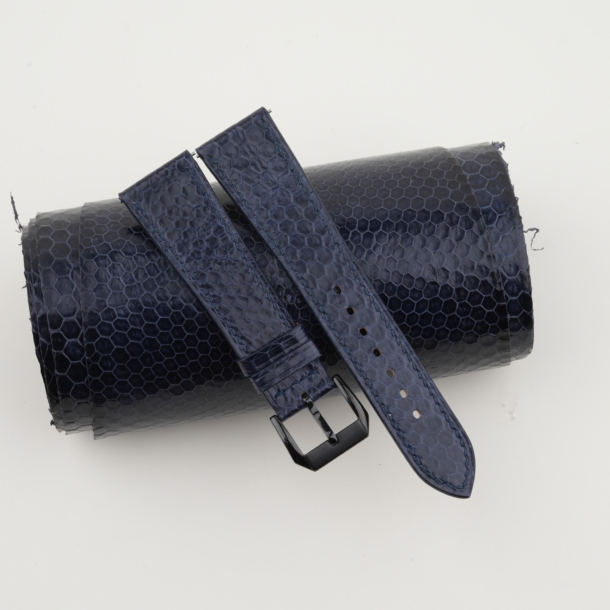 Navy Snake Sea Leather Samsung Watch Band