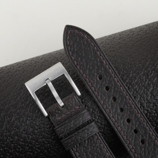 Chocolate Peccary Leather Watch Strap