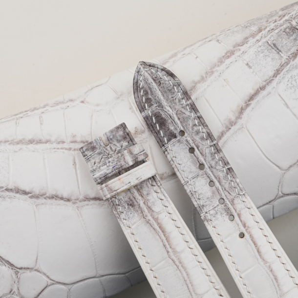 Himalayan Alligator Leather Folded Edges Watch Strap