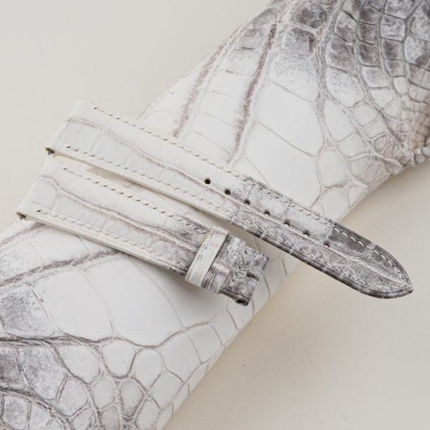 Himalayan Alligator Leather Folded Edges Watch Strap