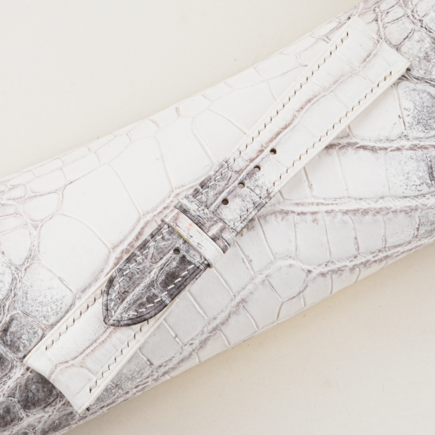 Himalayan Alligator Leather Folded Edges Watch Strap