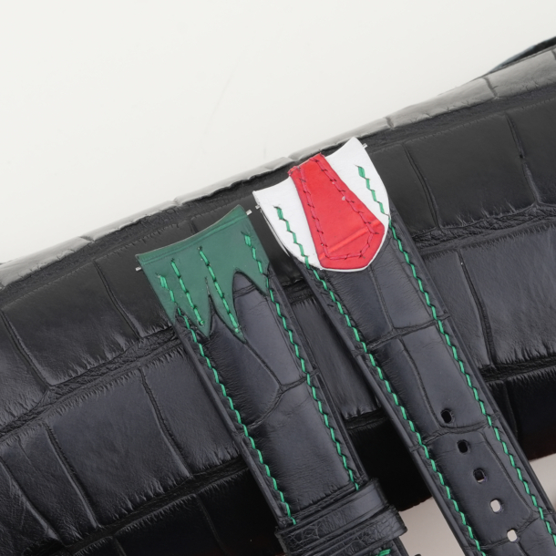 Chaykin Black Alligator Leather Watch Strap