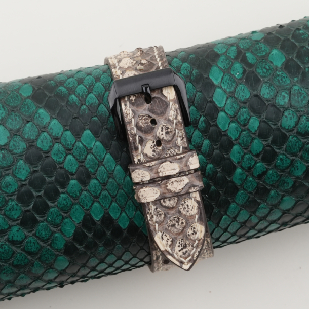 White Python Leather Samsung Watch Band