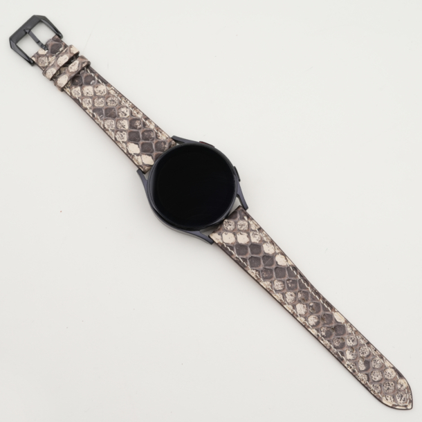 White Python Leather Samsung Watch Band