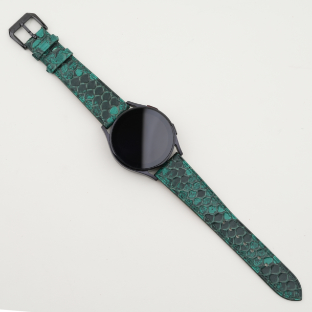 Green Python Leather Samsung Watch Band