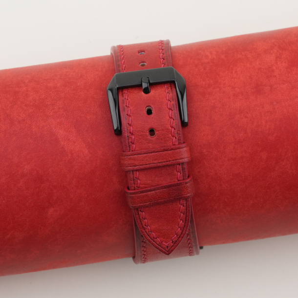 Red Maya Leather Samsung Watch Band