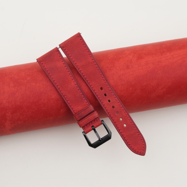 Red Maya Leather Samsung Watch Band