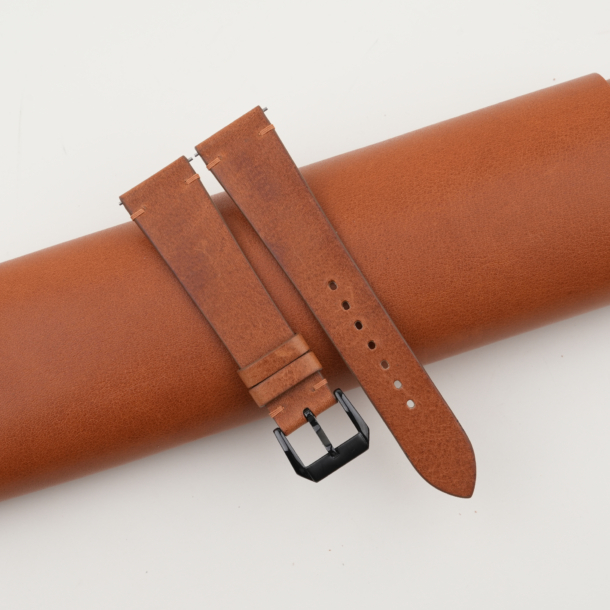 Golden Brown Smooth Calf Leather Samsung Watch Band