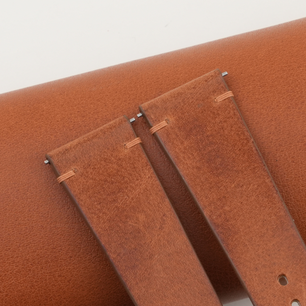 Golden Brown Smooth Calf Leather Samsung Watch Band