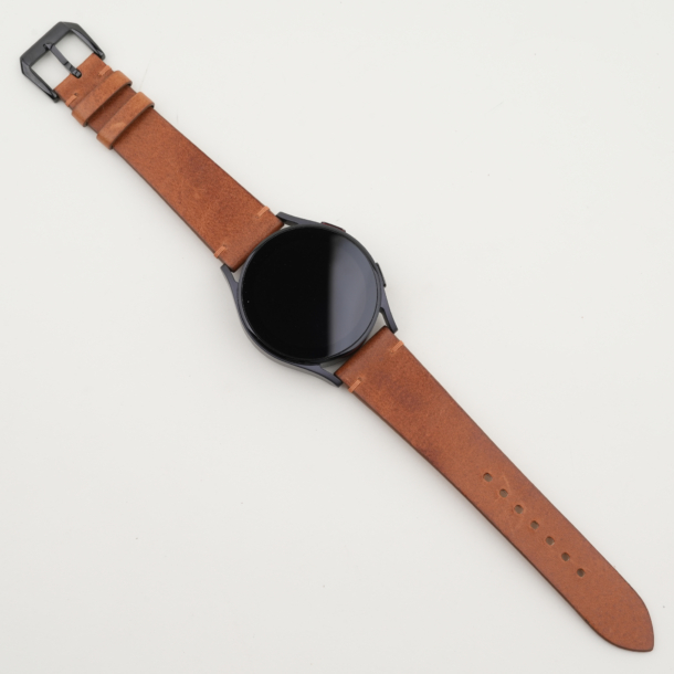 Golden Brown Smooth Calf Leather Samsung Watch Band