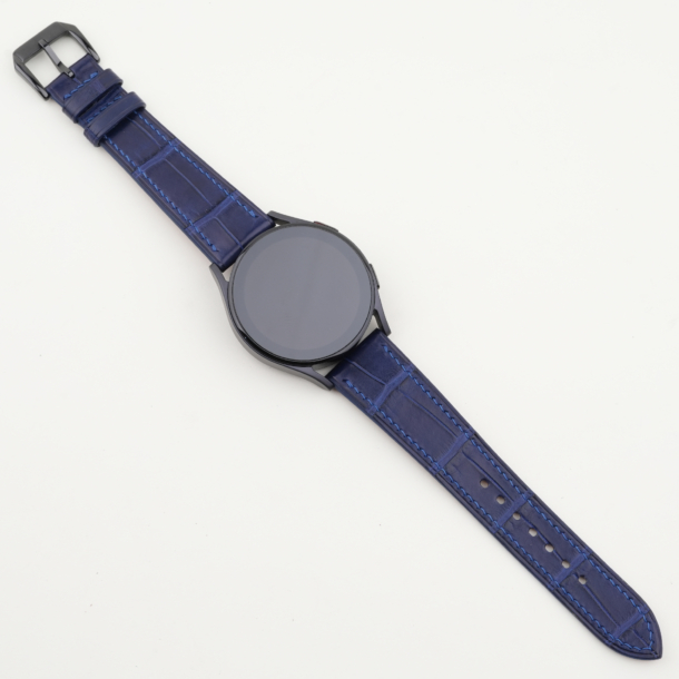 Dark Blue Alligator Leather Samsung Watch Band