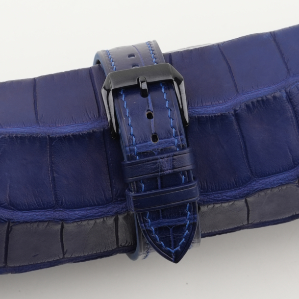 Dark Blue Alligator Leather Samsung Watch Band