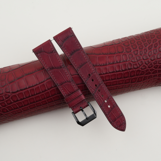 Bordeaux Alligator Leather Samsung Watch Band