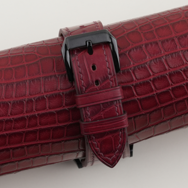 Bordeaux Alligator Leather Samsung Watch Band