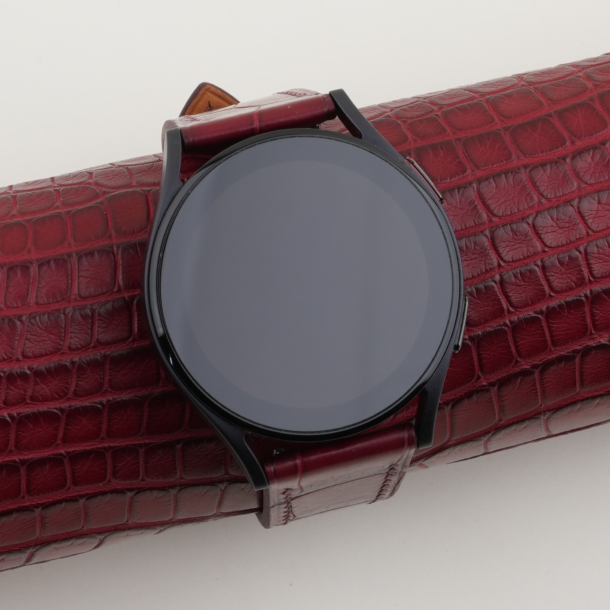 Bordeaux Alligator Leather Samsung Watch Band