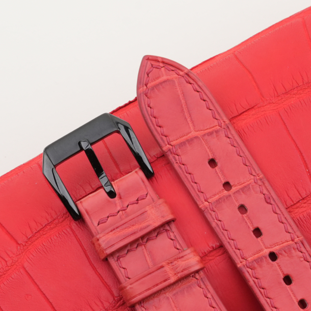 Red Alligator Leather Samsung Watch Band