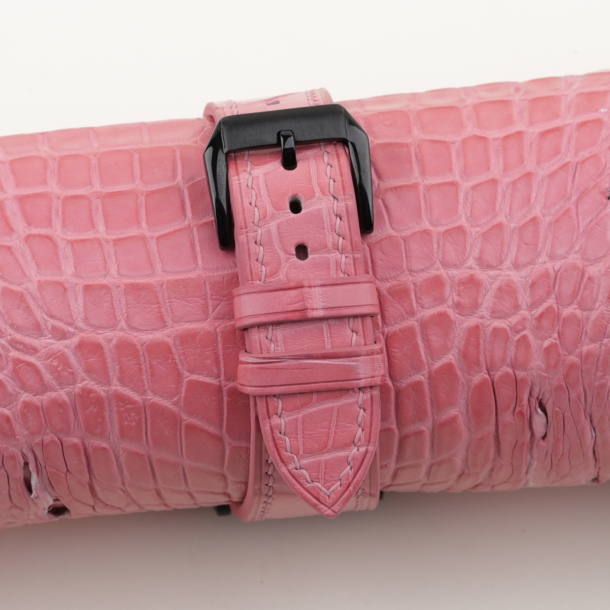 Pink Alligator Leather Samsung Watch Band