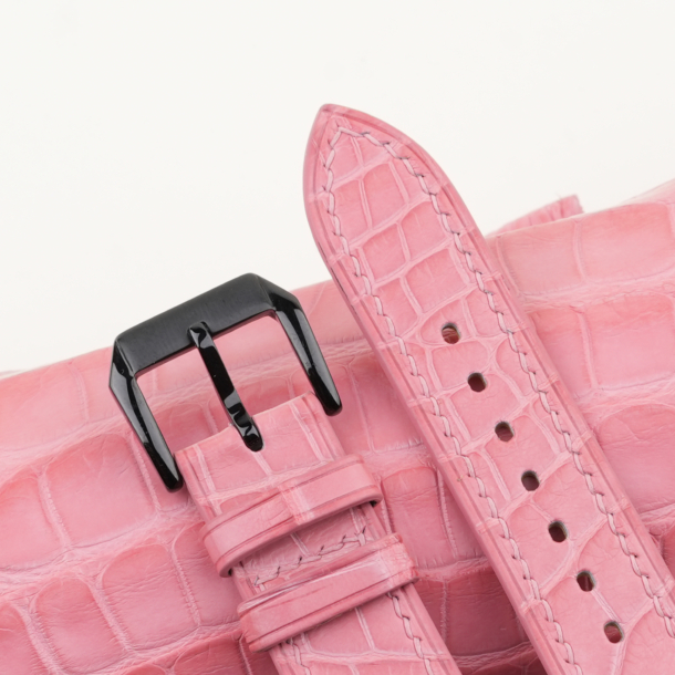 Pink Alligator Leather Samsung Watch Band