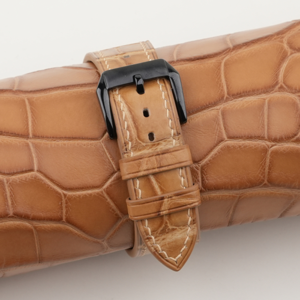 Patina Light Natural Alligator Leather Samsung Watch Band